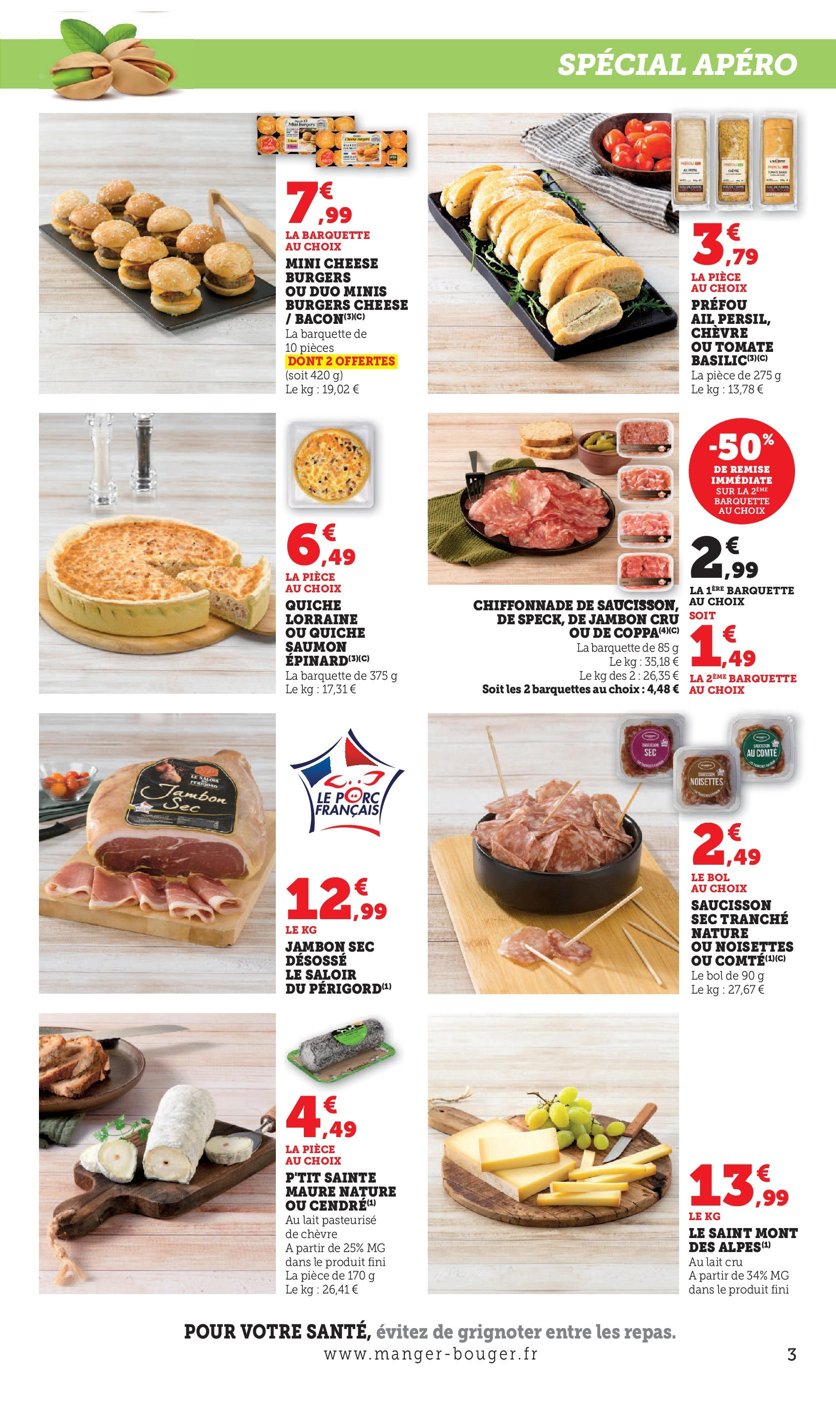 Hyper U - Le marché à prix bas! à partir du 04/08/2025 - promo en ligne | Page: 3 | Produits: Jambon Cru, Ail, Bol, Saumon