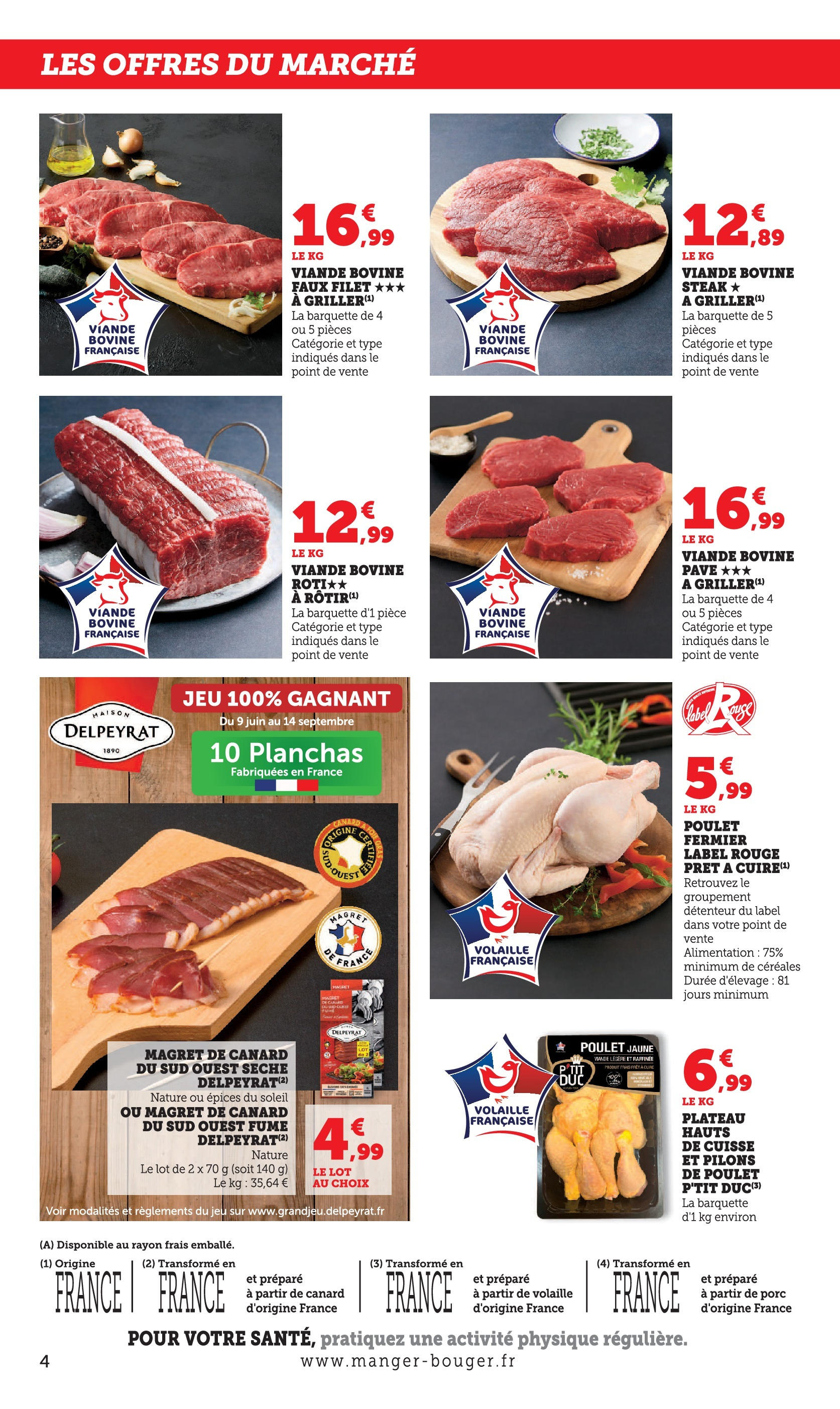 Hyper U - Le marché à prix bas! à partir du 04/08/2025 - promo en ligne | Page: 4 | Produits: Plateau, Porc, Céréales, Viande bovine