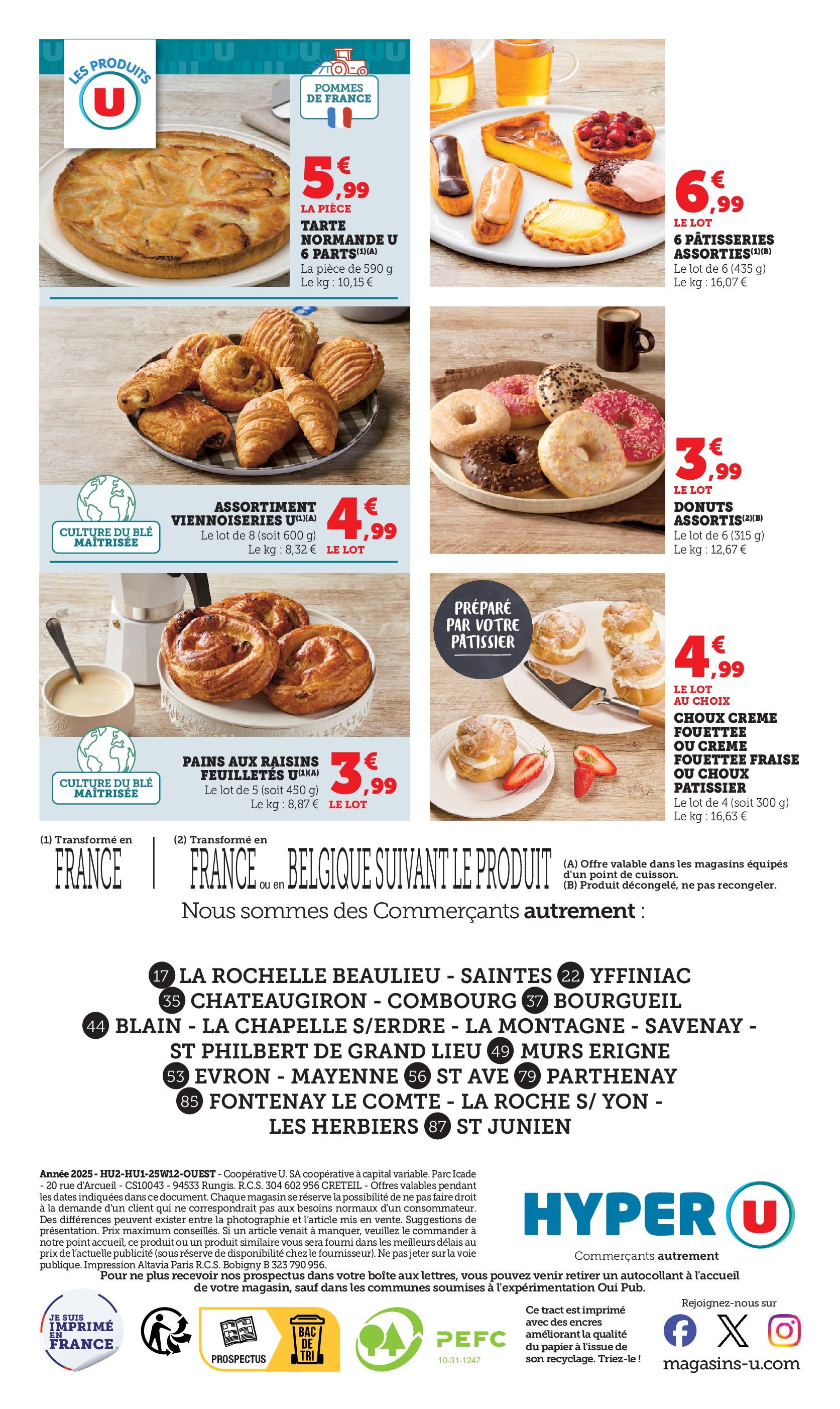 Hyper U - Le marché à prix bas! à partir du 04/08/2025 - promo en ligne | Page: 8 | Produits: Fraise, Pommes, Crème fouettée, Crème