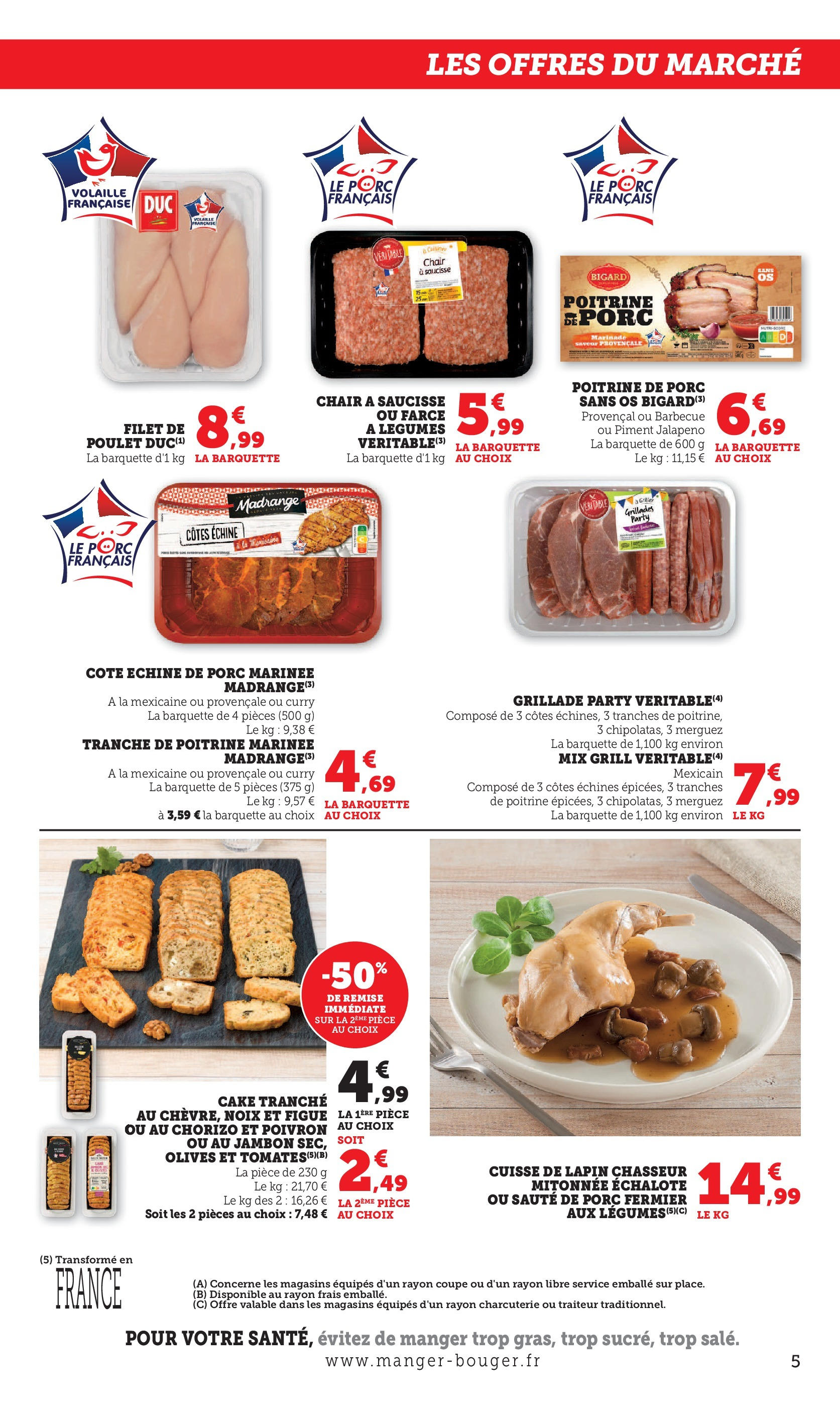 Super U - Le marché à prix bas! à partir du 04/08/2025 - promo en ligne | Page: 5 | Produits: Grill, Poitrine de porc, Curry, Piment
