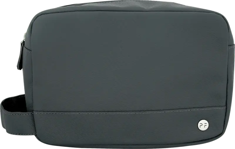 Vito & Joe Kulturbeutel Herren dunkelgrau Struktur