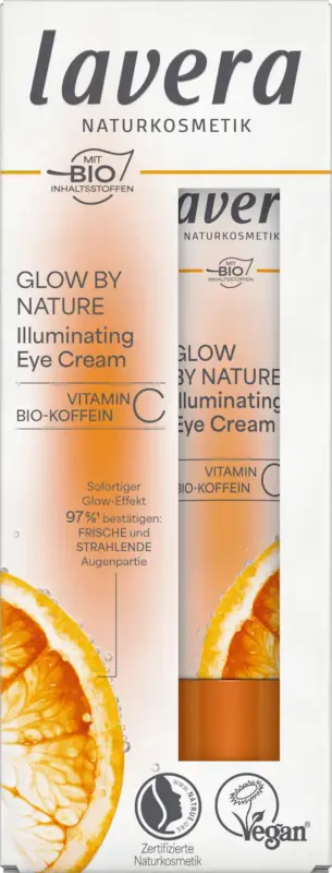lavera NATURKOSMETIK Augencreme Glow by Nature Vitamin C Bio-Koffein