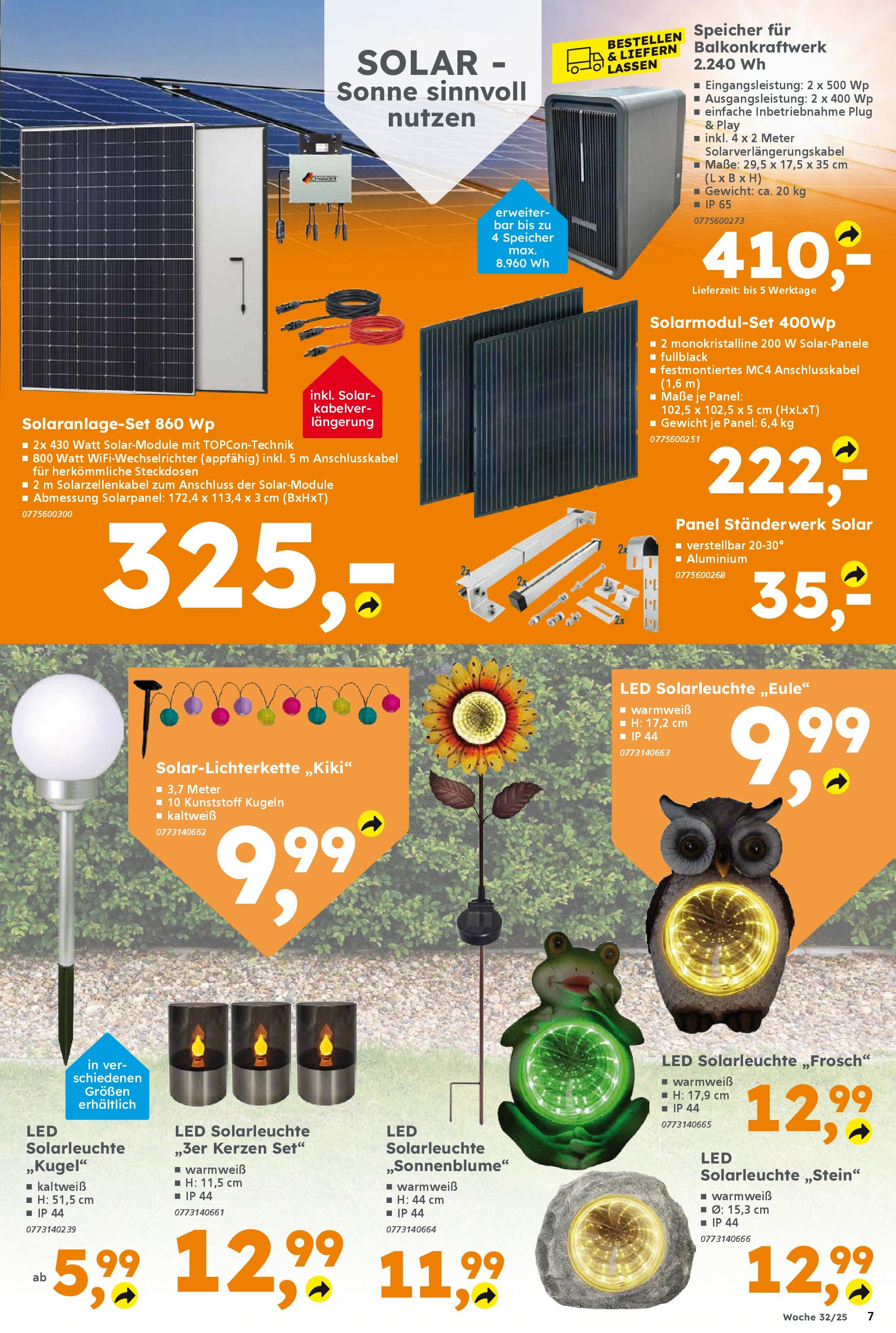 Globus Baumarkt prospekt Dresden (ab 03.08.2025) zum Blättern | Seite: 7 | Produkte: Gewicht, Solarleuchte Globus Baumarkt prospekt Dresden (ab 03.08.2025) zum Blättern | Seite: 7 | Produkte: Gewicht, Solarleuchte