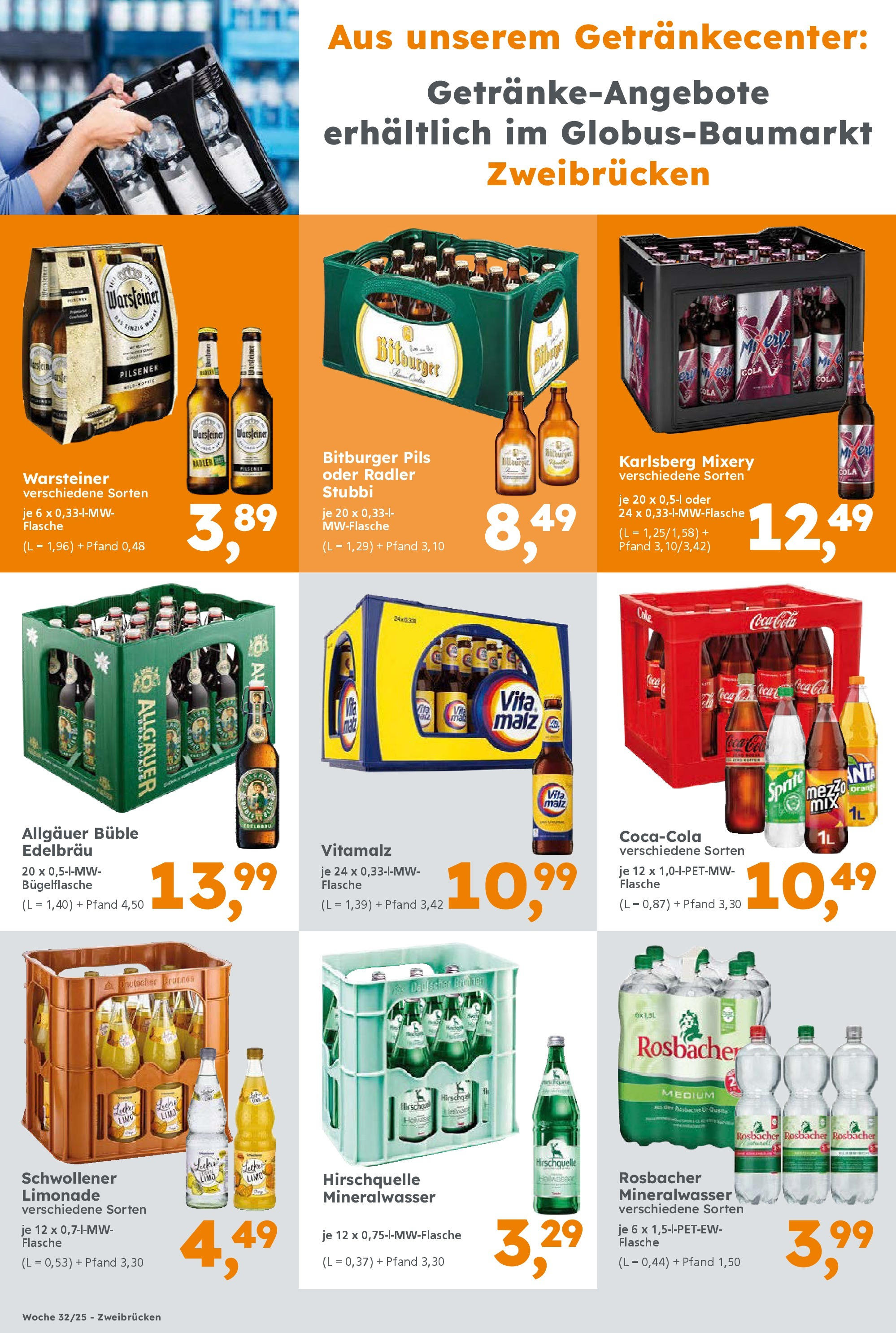 Globus Baumarkt prospekt Homburg (ab 03.08.2025) zum Blättern | Seite: 16 | Produkte: Coca cola, Sprite, Limonade, Radler Globus Baumarkt prospekt Homburg (ab 03.08.2025) zum Blättern | Seite: 16 | Produkte: Coca cola, Sprite, Limonade, Radler