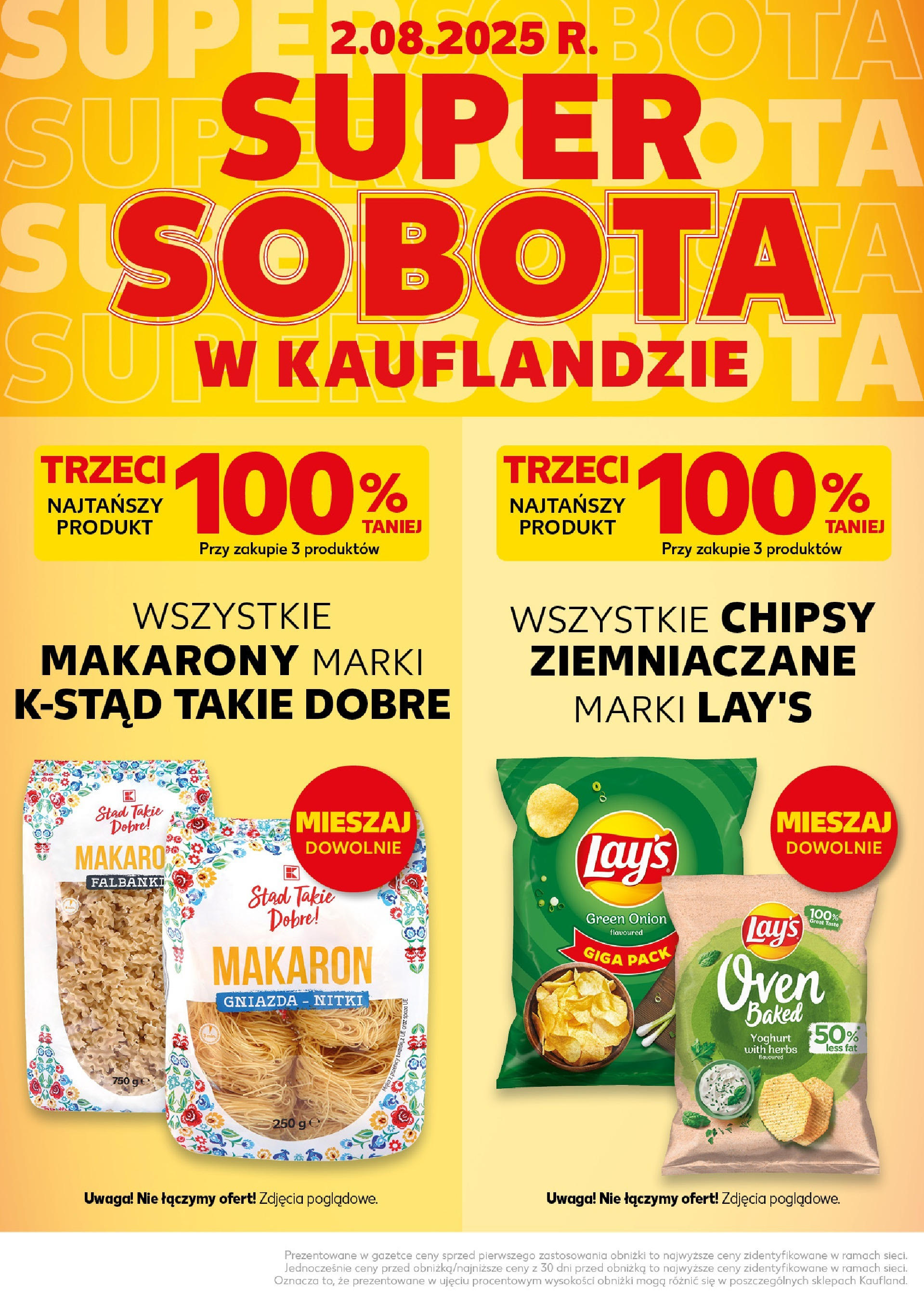 Kaufland gazetka - Super Sobota (02.08.2025) - od jutra | Strona: 4 | Produkty: Chipsy, Makarony, Makaron Kaufland gazetka - Super Sobota od 02.08.2025 - od jutra PDF | Strona: 4 | Produkty: Chipsy, Makarony, Makaron