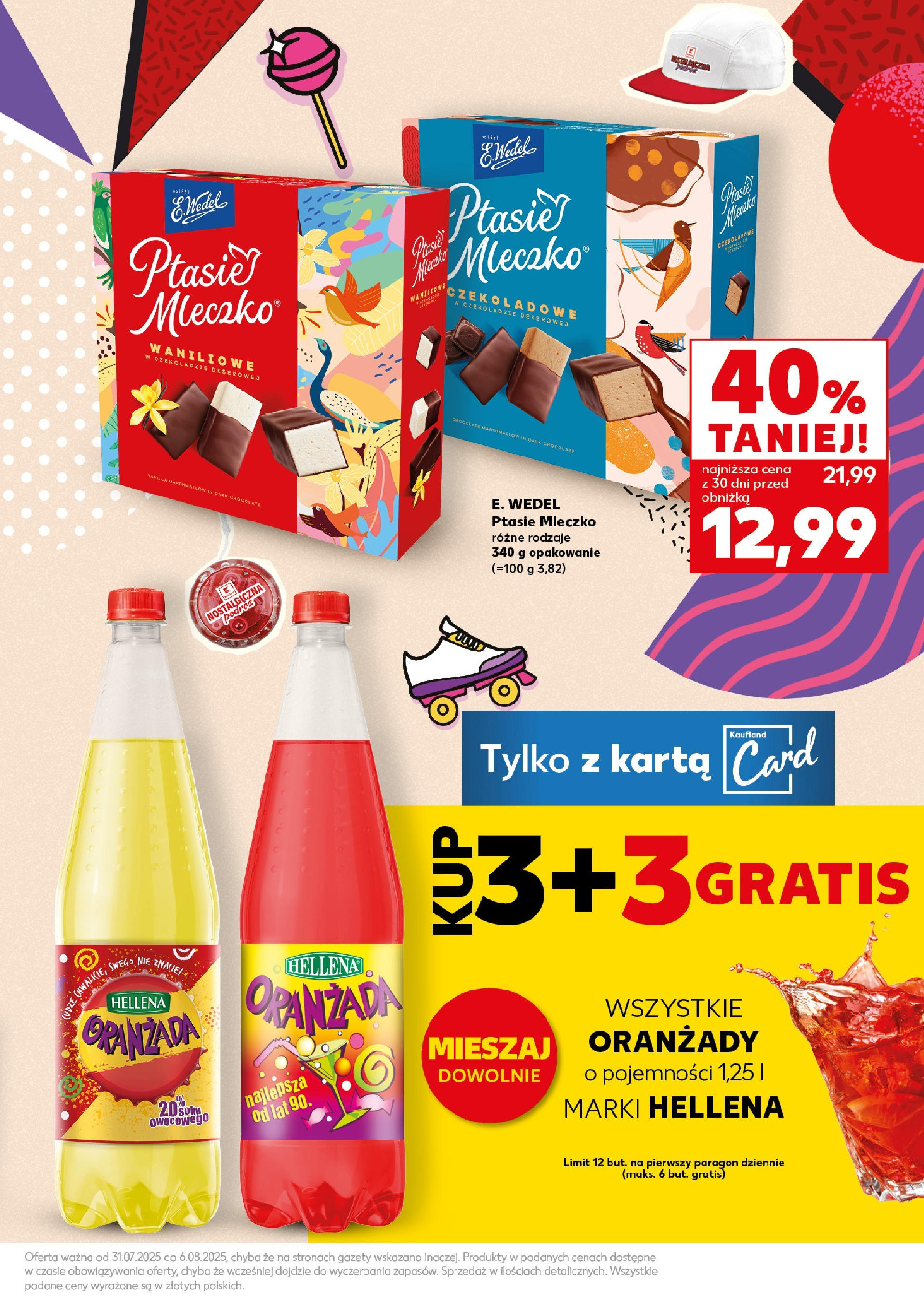 Kaufland gazetka - Super Sobota (02.08.2025) - od jutra | Strona: 7 | Produkty: Karta, Ptasie mleczko Kaufland gazetka - Super Sobota od 02.08.2025 - od jutra PDF | Strona: 7 | Produkty: Karta, Ptasie mleczko