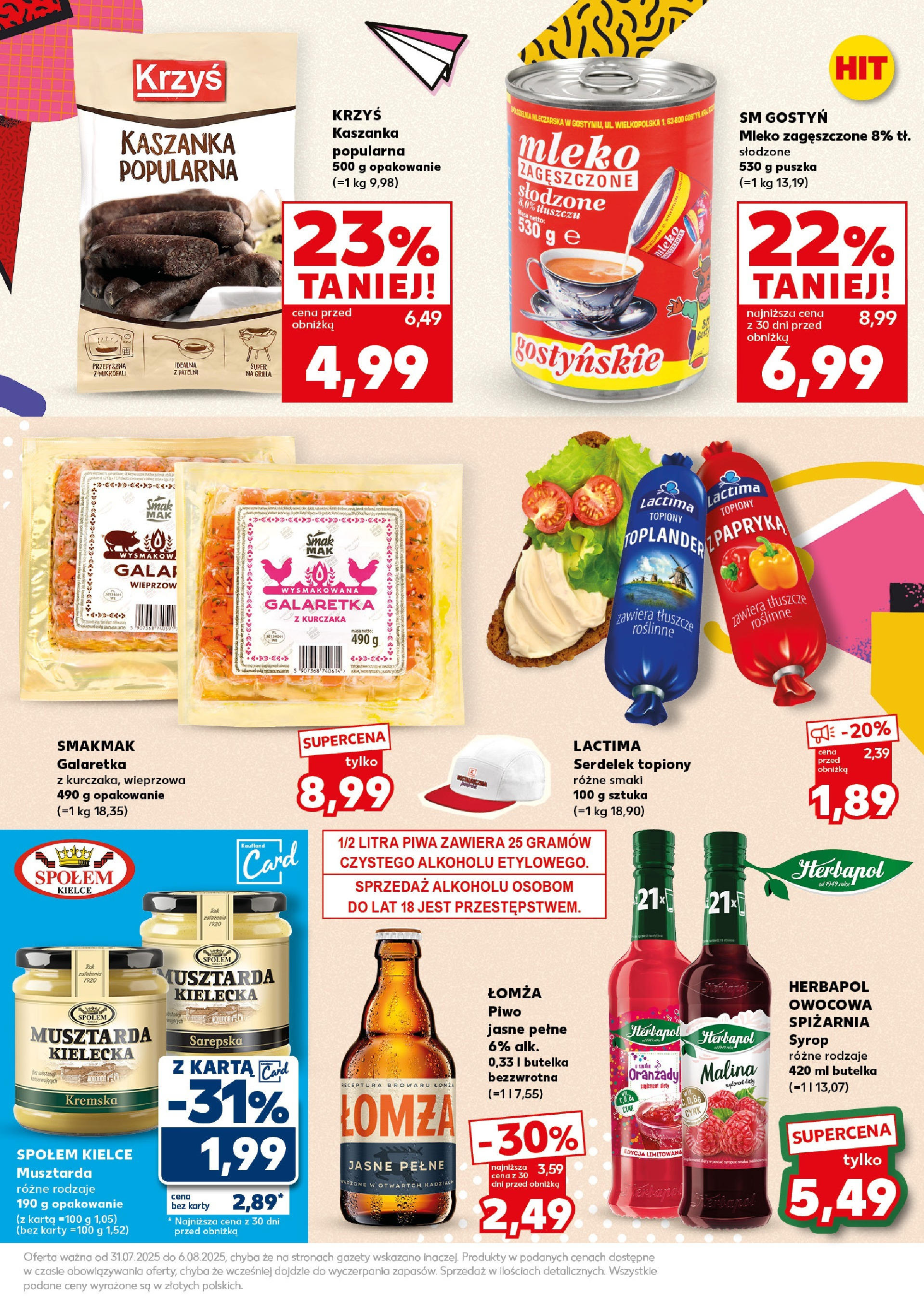 Kaufland gazetka - Super Sobota (02.08.2025) - od jutra | Strona: 9 | Produkty: Karta, Syrop, Malina, Musztarda Kaufland gazetka - Super Sobota od 02.08.2025 - od jutra PDF | Strona: 9 | Produkty: Karta, Syrop, Malina, Musztarda