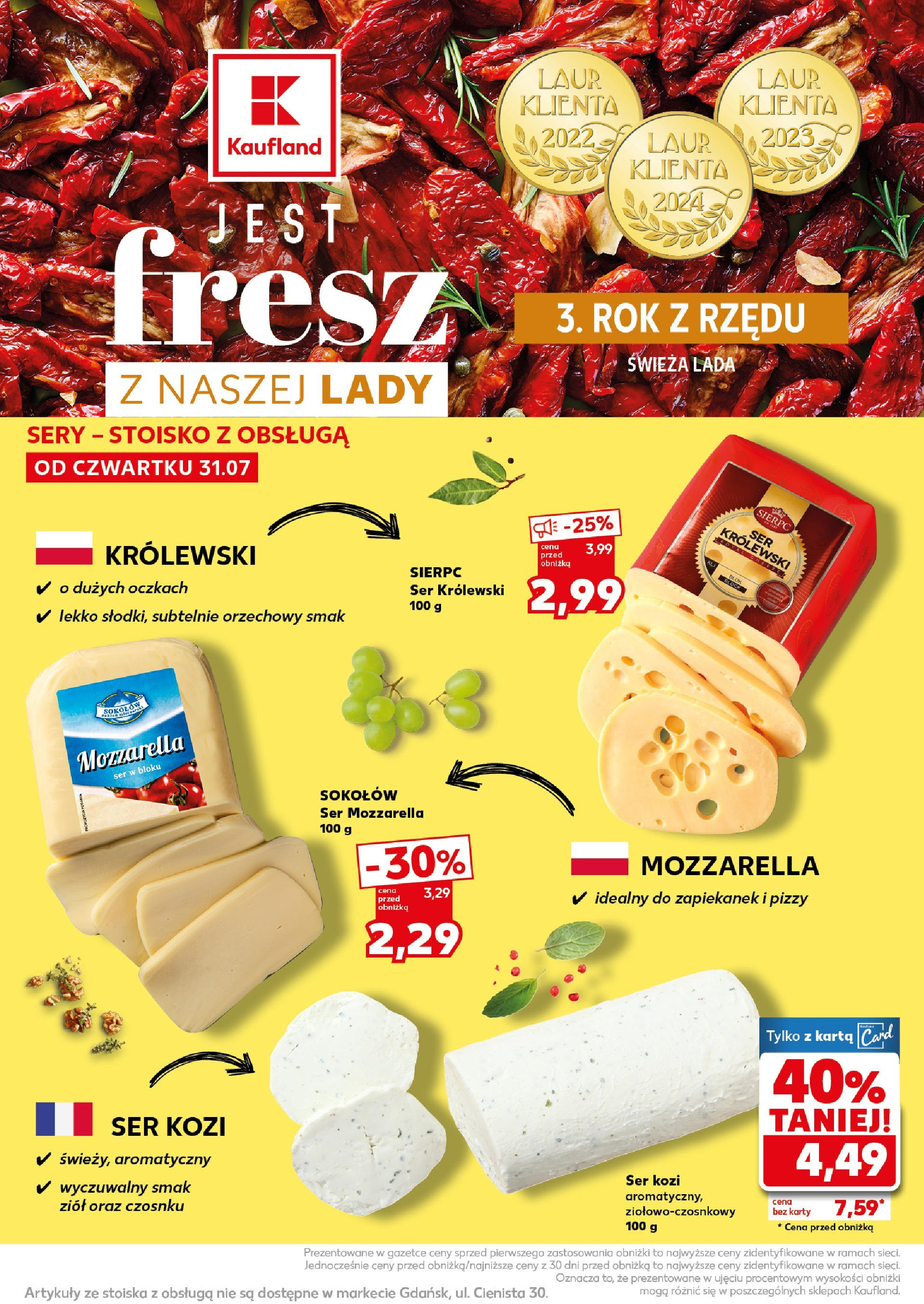 Kaufland gazetka - Super Sobota (02.08.2025) - od jutra | Strona: 20 | Produkty: Karta, Ser kozi, Sery, Mozzarella Kaufland gazetka - Super Sobota od 02.08.2025 - od jutra PDF | Strona: 20 | Produkty: Karta, Ser kozi, Sery, Mozzarella