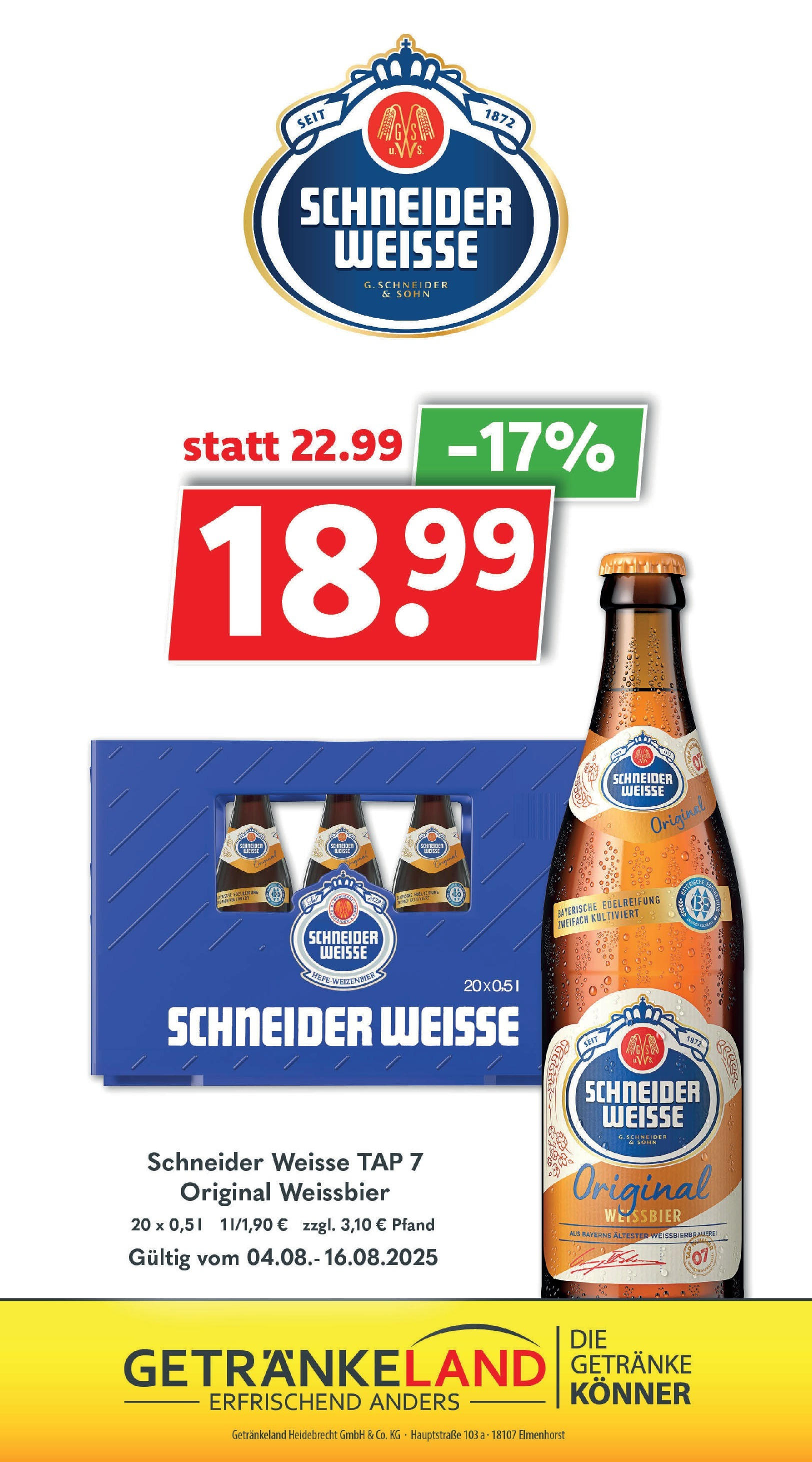 Getränkeland - Getränkeland: Getränkeangebote (ab 03.08.2025) zum Blättern | Seite: 13 | Produkte: Weißbier Getränkeland - Getränkeland: Getränkeangebote (ab 03.08.2025) zum Blättern | Seite: 13 | Produkte: Weißbier