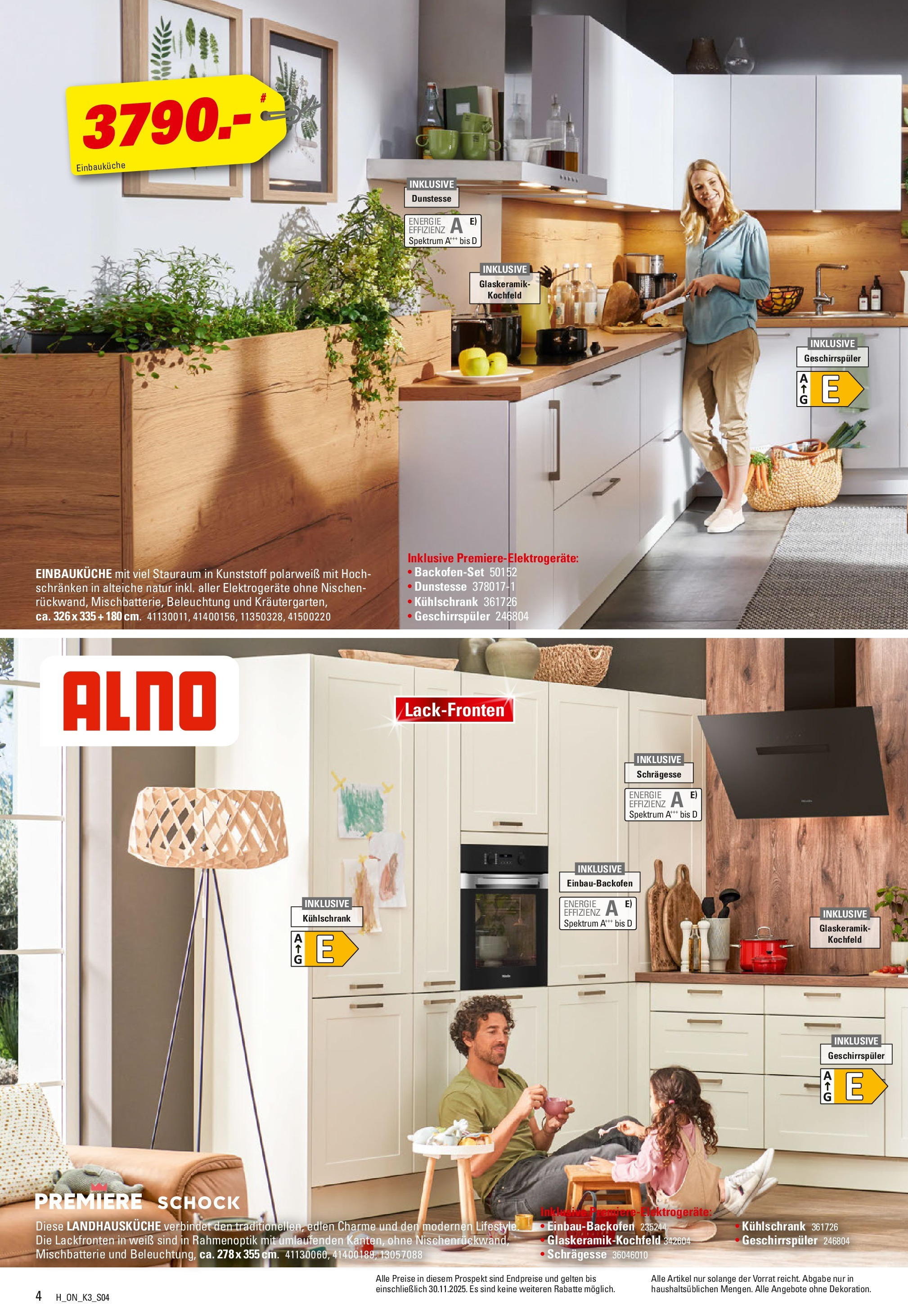 Höffner - Küchen Power (ab 01.08.2025) zum Blättern | Seite: 4 | Produkte: Geschirrspüler, Einbauküche, Kühlschrank, Kochfeld Höffner - Küchen Power (ab 01.08.2025) zum Blättern | Seite: 4 | Produkte: Geschirrspüler, Einbauküche, Kühlschrank, Kochfeld