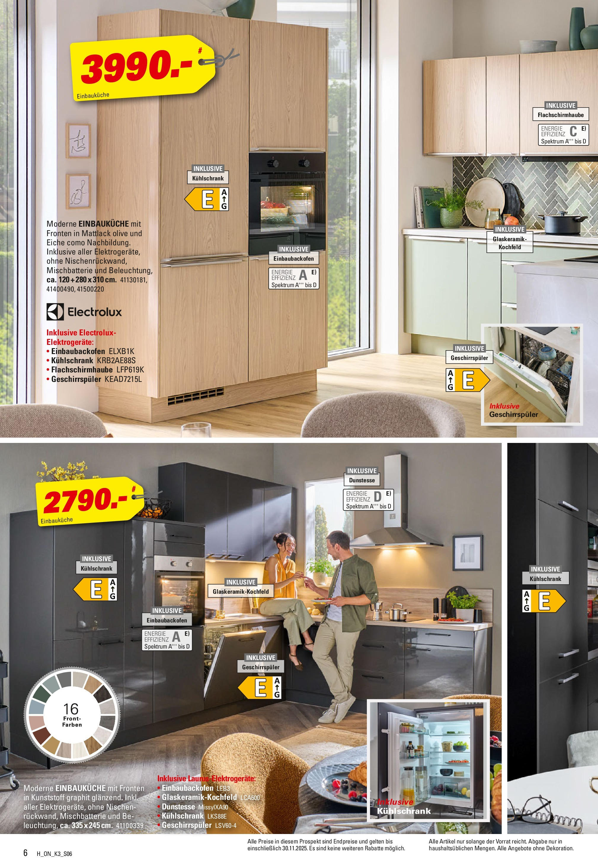 Höffner - Küchen Power (ab 01.08.2025) zum Blättern | Seite: 6 | Produkte: Geschirrspüler, Einbauküche, Kühlschrank, Kochfeld Höffner - Küchen Power (ab 01.08.2025) zum Blättern | Seite: 6 | Produkte: Geschirrspüler, Einbauküche, Kühlschrank, Kochfeld