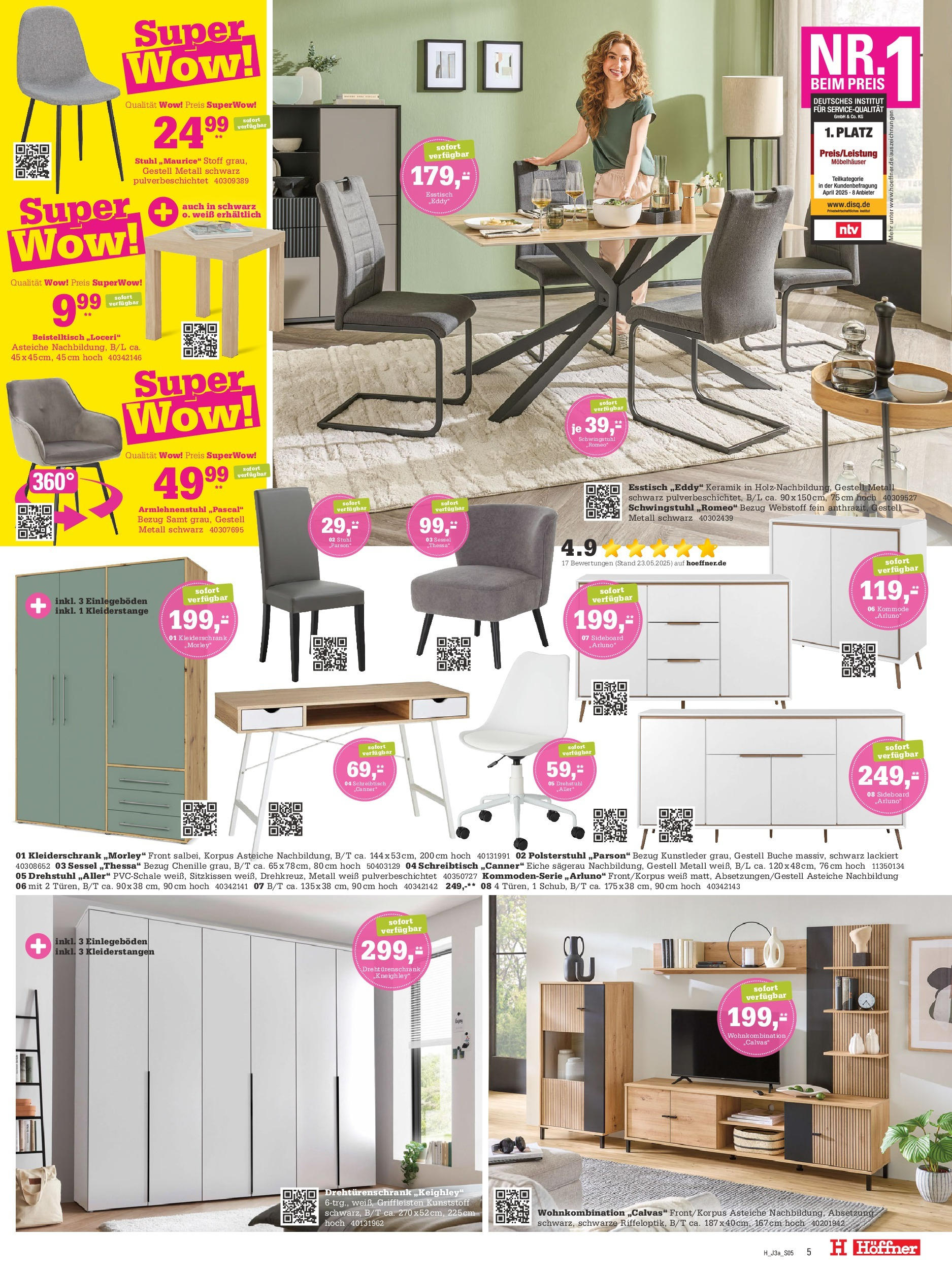 Höffner Prospekt Hamm (ab 30.07.2025) zum Blättern | Seite: 5 | Produkte: Sideboard, Beistelltisch, Sessel, Stuhl Höffner Prospekt Hamm (ab 30.07.2025) zum Blättern | Seite: 5 | Produkte: Sideboard, Beistelltisch, Sessel, Stuhl