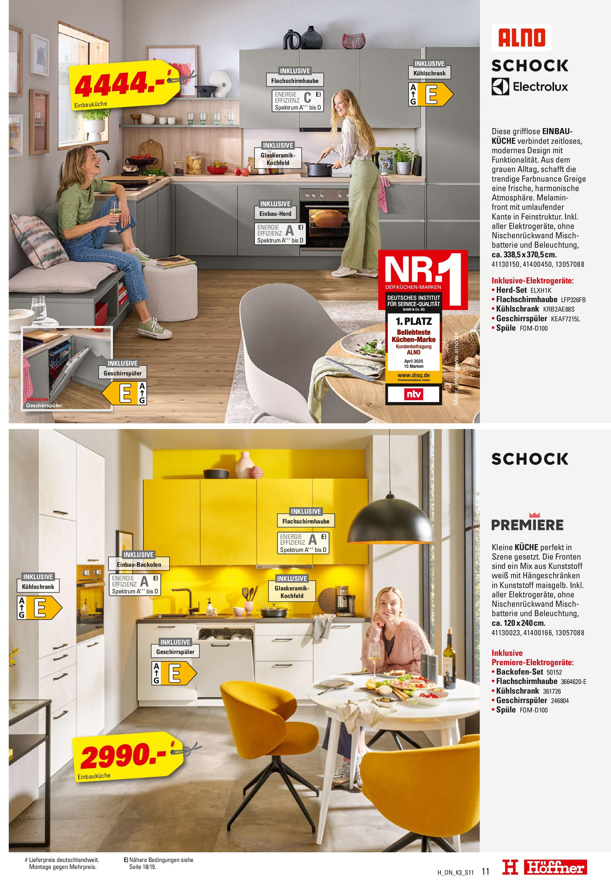 Höffner - Küchen Power (ab 01.08.2025) zum Blättern | Seite: 11 | Produkte: Einbauküche, Batterie, Küche, Kühlschrank Höffner - Küchen Power (ab 01.08.2025) zum Blättern | Seite: 11 | Produkte: Einbauküche, Batterie, Küche, Kühlschrank