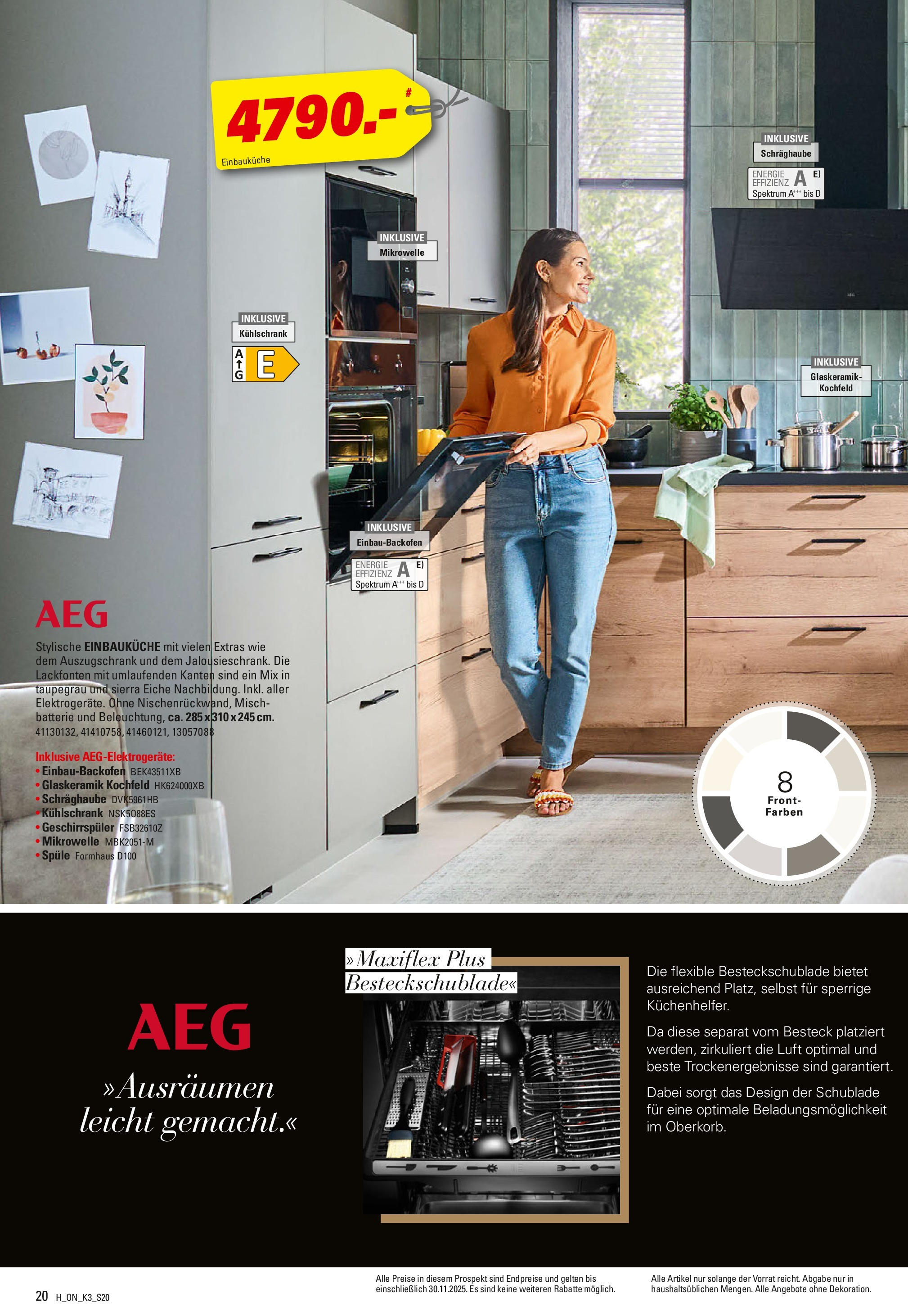Höffner - Küchen Power (ab 01.08.2025) zum Blättern | Seite: 20 | Produkte: Mikrowelle, Geschirrspüler, Batterie, Kochfeld Höffner - Küchen Power (ab 01.08.2025) zum Blättern | Seite: 20 | Produkte: Mikrowelle, Geschirrspüler, Batterie, Kochfeld