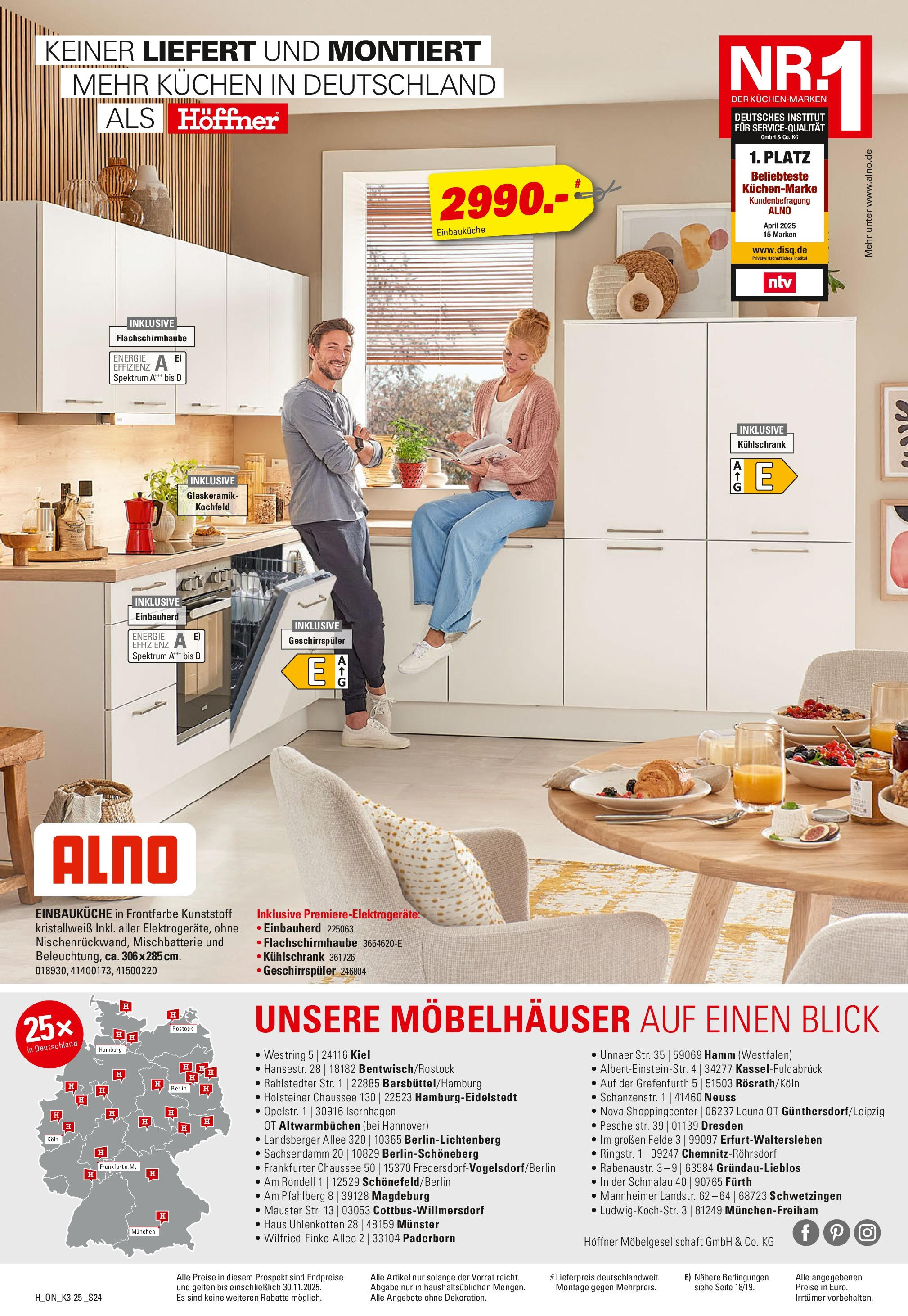 Höffner - Küchen Power (ab 01.08.2025) zum Blättern | Seite: 24 | Produkte: Geschirrspüler, Einbauküche, Kühlschrank, Kochfeld Höffner - Küchen Power (ab 01.08.2025) zum Blättern | Seite: 24 | Produkte: Geschirrspüler, Einbauküche, Kühlschrank, Kochfeld