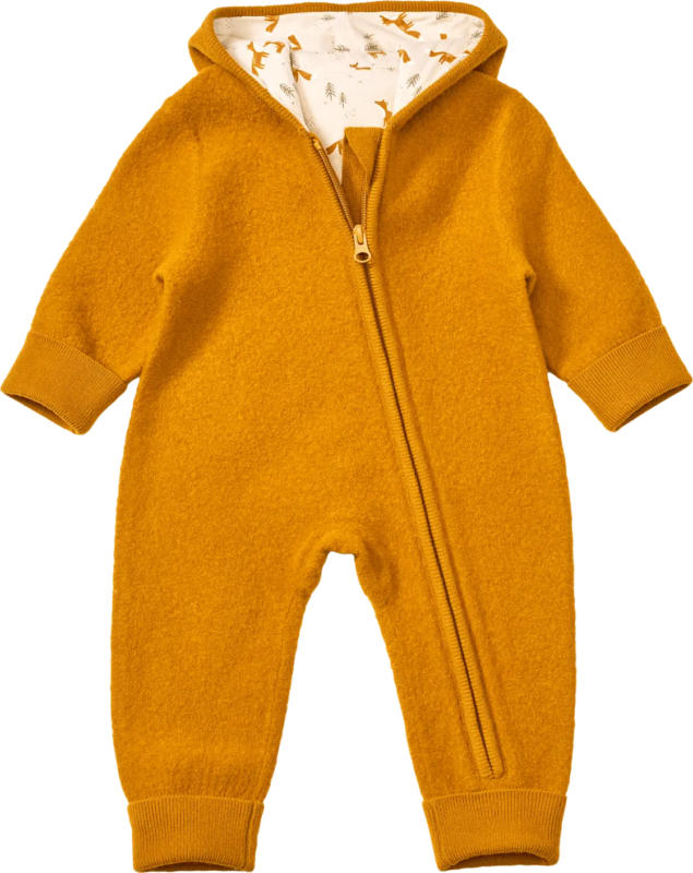 ALANA Overall aus Wolle mit Mitwachsfunktion & Fuchs-Muster, braun, Gr. 74/80