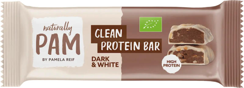 Naturally PAM Proteinriegel Clean, Dark & White
