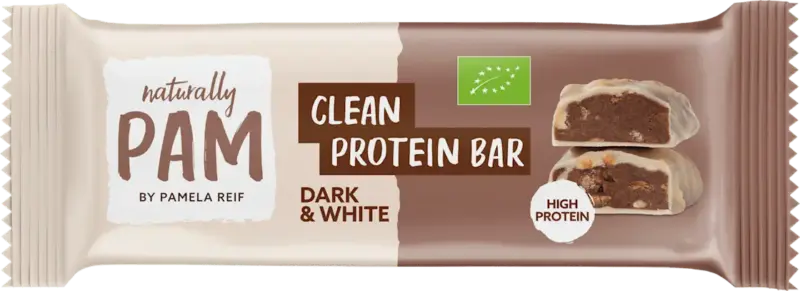 Naturally PAM Proteinriegel Clean, Dark & White