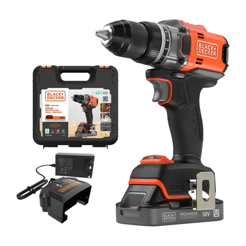 АКУМУЛАТОРНА БЕЗЧЕТКОВА БОРМАШИНА BLACK&DECKER BLD682D1XK 18 V, 50.00 nm, БРОЙ БАТЕРИИ 1, 2.00 Ah, КУФАР