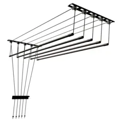 ТАВАНЕН ПРОСТОР СУШИЛНИК ЗА ДРЕХИ 2 M 6 ПОЗИЦИИ ЧЕРЕН MAK