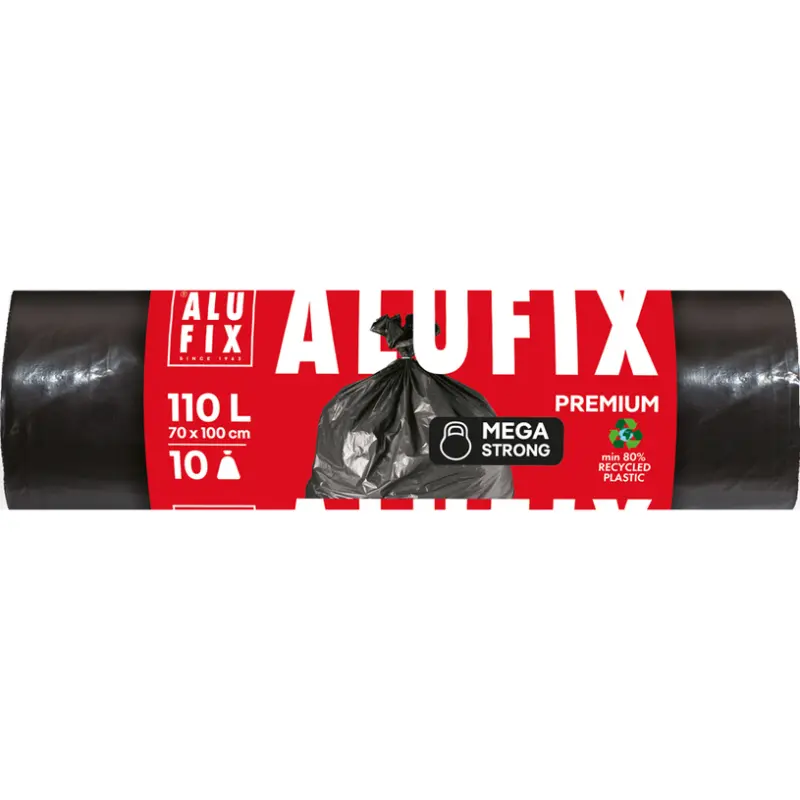 ТОРБИ ЗА ОТПАДЪЦИ 110L 10 БР ALUFIX MEGA STRONG