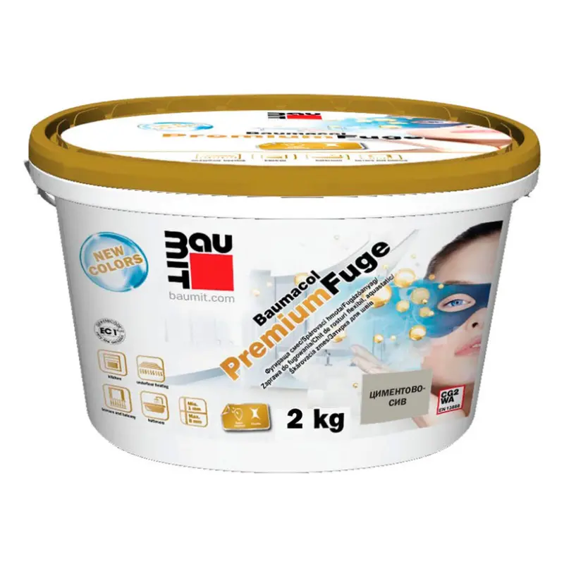 ФУГИРАЩА СМЕС БАУМАКОЛ ПРЕМИУМ BAUMIT ЦИМЕНТОВО СИВ