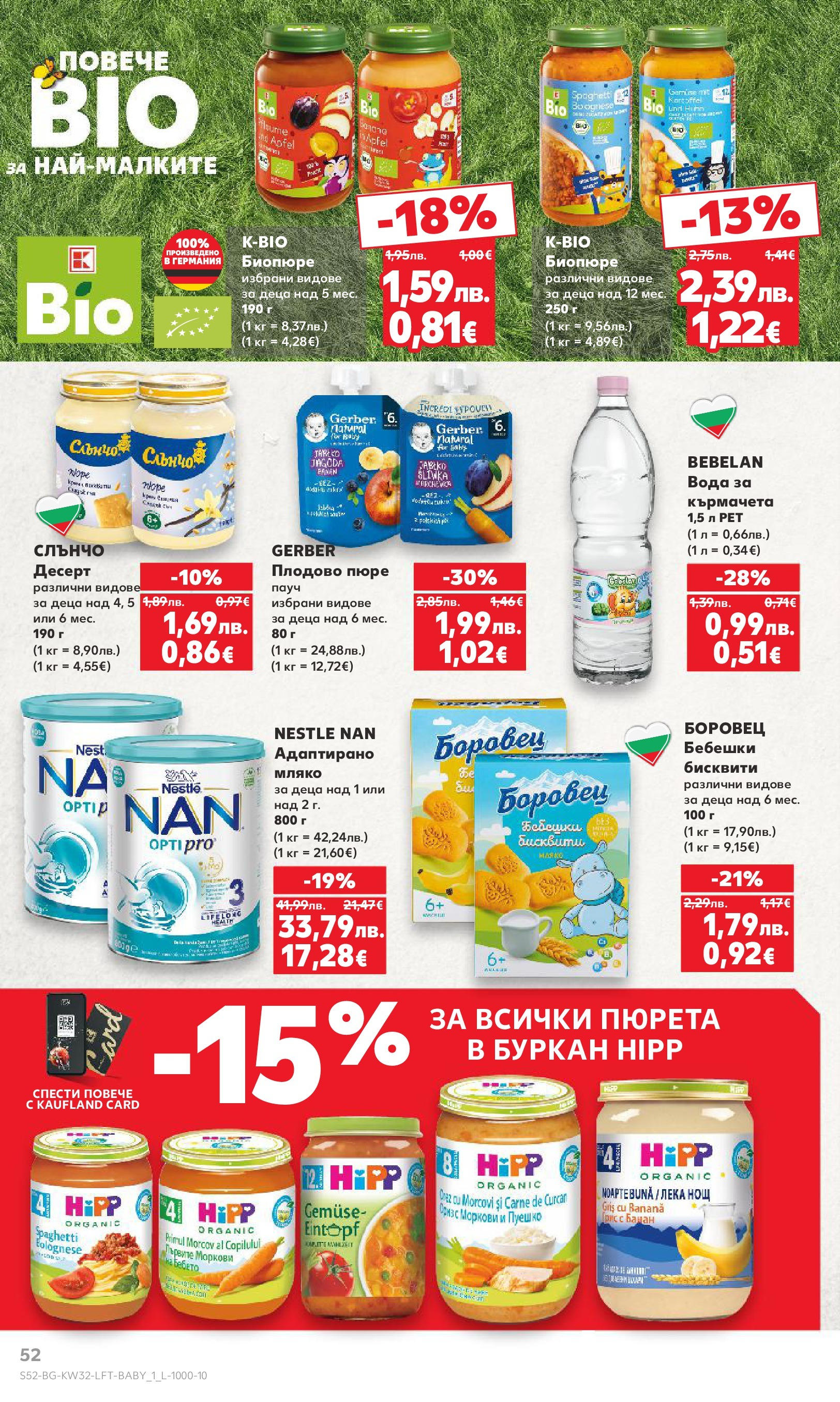 Нова Кауфланд брошура от 04.08.2025 | Страница: 52 | Продукти: Вода, Пуешко, Буркан, Моркови Нова Кауфланд брошура - В Kaufland цената е звездата от 04.08.2025 | Страница: 52 | Продукти: Вода, Пуешко, Буркан, Моркови