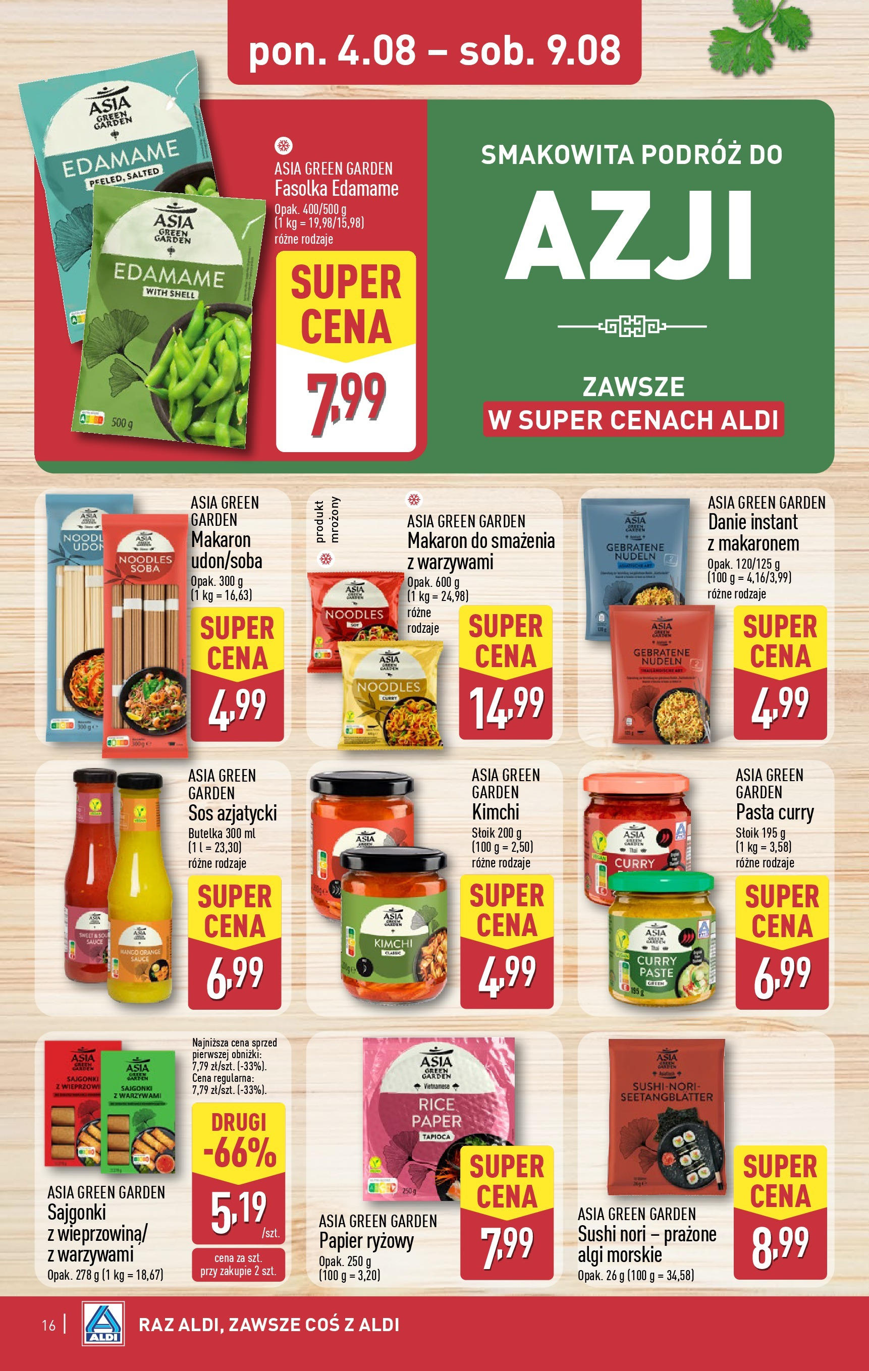 Aldi Gazetka od 04.08.2025 | Nowa PDF gazetka | Strona: 16 | Produkty: Makaron udon, Pasta curry, Makaron, Sos Aldi Gazetka od 04.08.2025 - Ulotka PDF, promocje | Strona: 16 | Produkty: Makaron udon, Pasta curry, Makaron, Sos