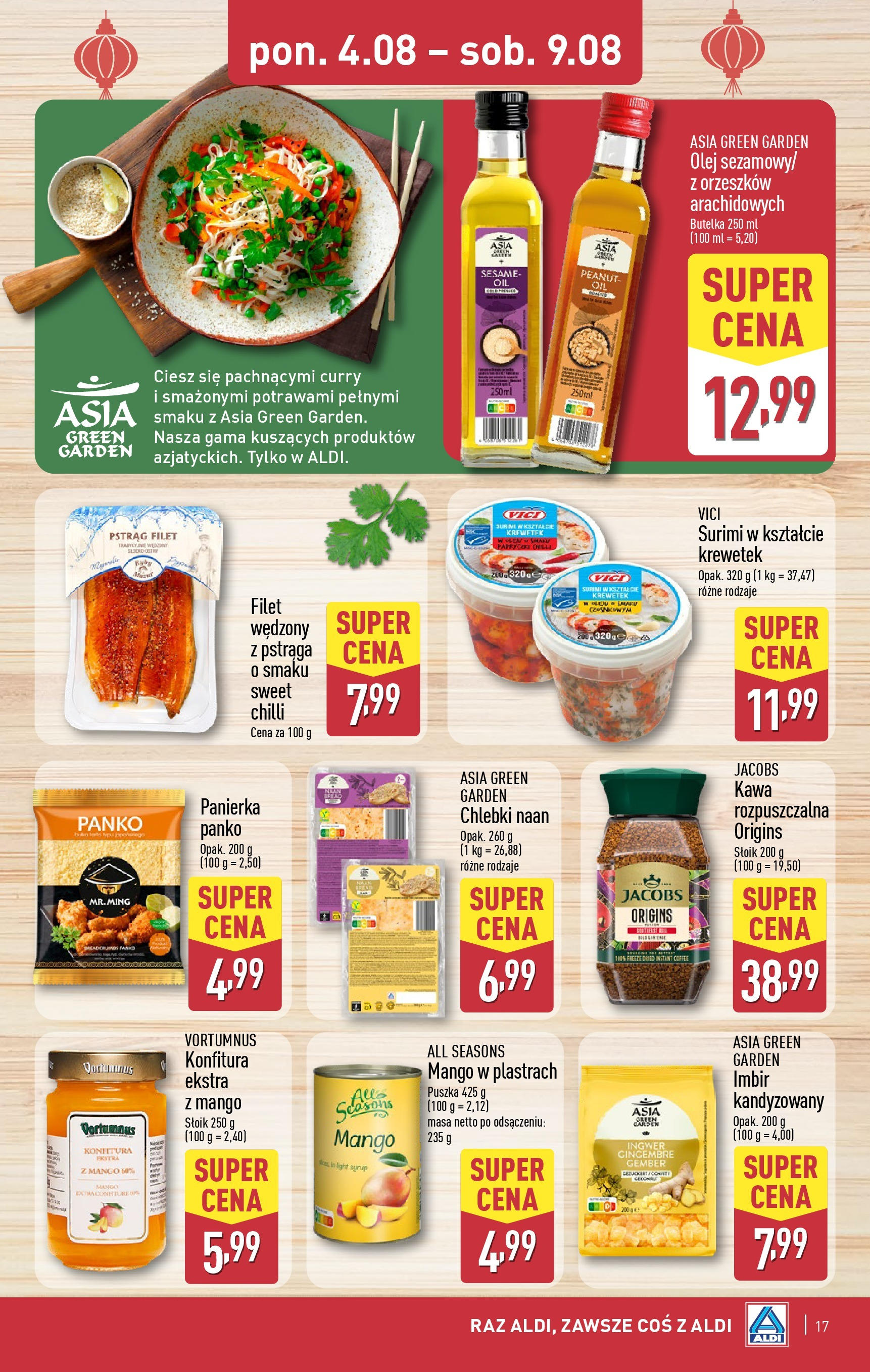Aldi Gazetka od 04.08.2025 | Nowa PDF gazetka | Strona: 17 | Produkty: Mango, Imbir, Curry, Pstrąg Aldi Gazetka od 04.08.2025 - Ulotka PDF, promocje | Strona: 17 | Produkty: Mango, Imbir, Curry, Pstrąg