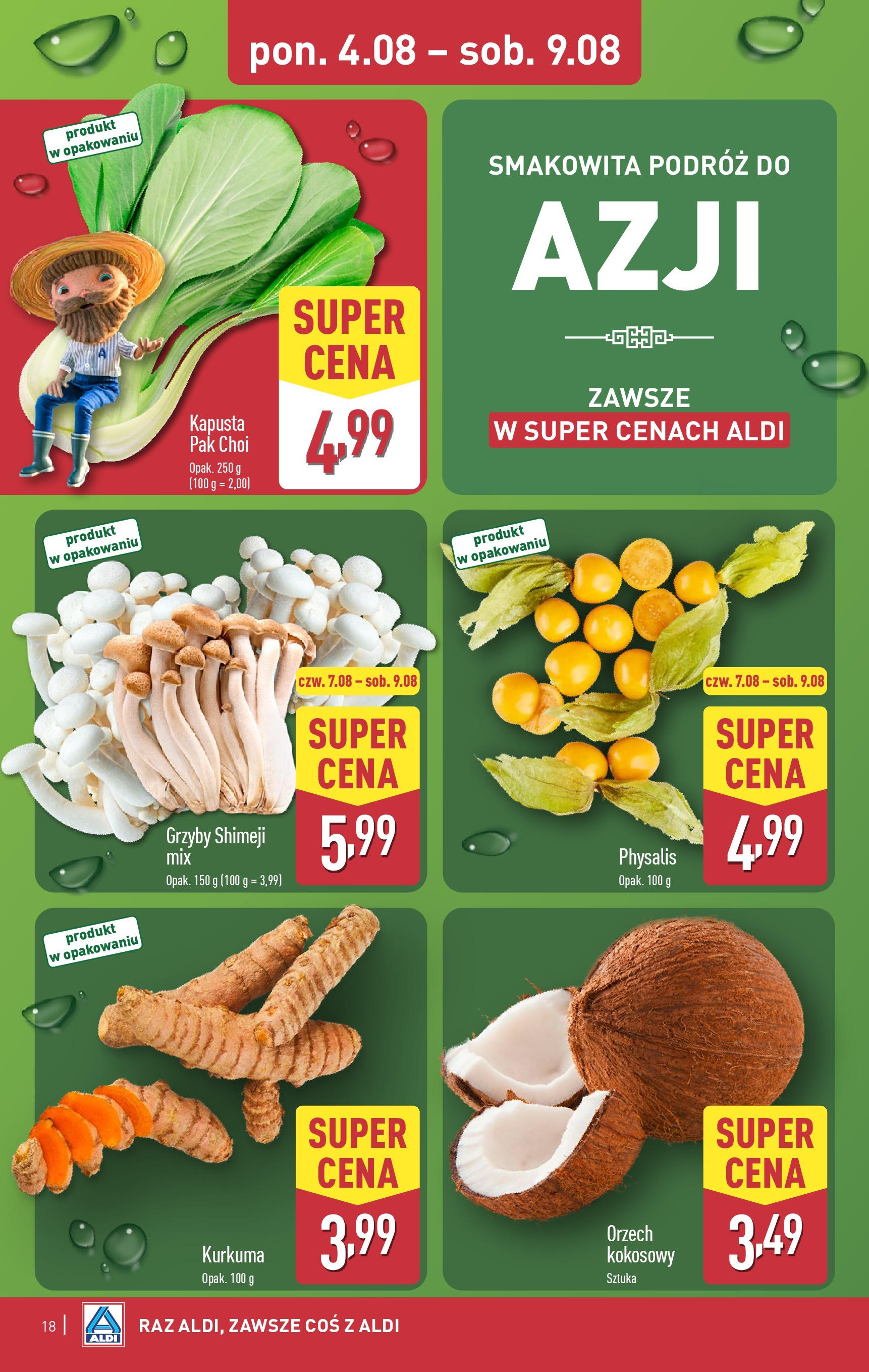 Aldi Gazetka od 04.08.2025 | Nowa PDF gazetka | Strona: 18 | Produkty: Kapusta, Kurkuma Aldi Gazetka od 04.08.2025 - Ulotka PDF, promocje | Strona: 18 | Produkty: Kapusta, Kurkuma