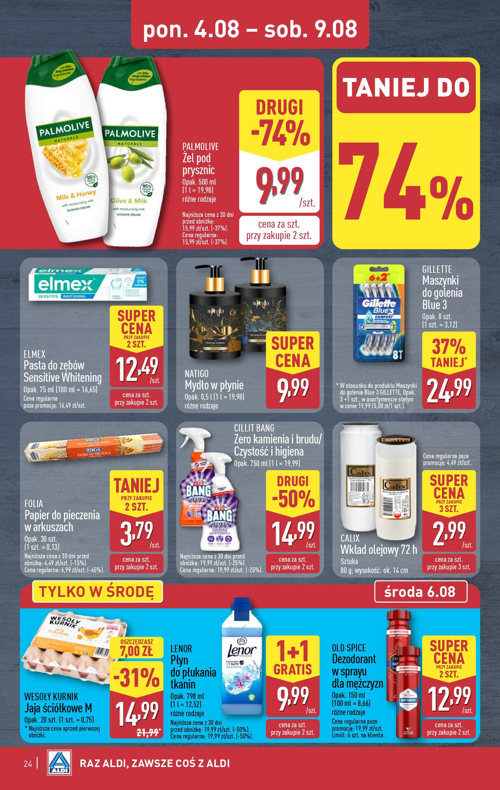 Aldi Gazetka od 04.08.2025 | Nowa PDF gazetka | Strona: 24 | Produkty: Prysznic, Żel pod prysznic, Dezodorant, Jaja Aldi Gazetka od 04.08.2025 - Ulotka PDF, promocje | Strona: 24 | Produkty: Prysznic, Żel pod prysznic, Dezodorant, Jaja