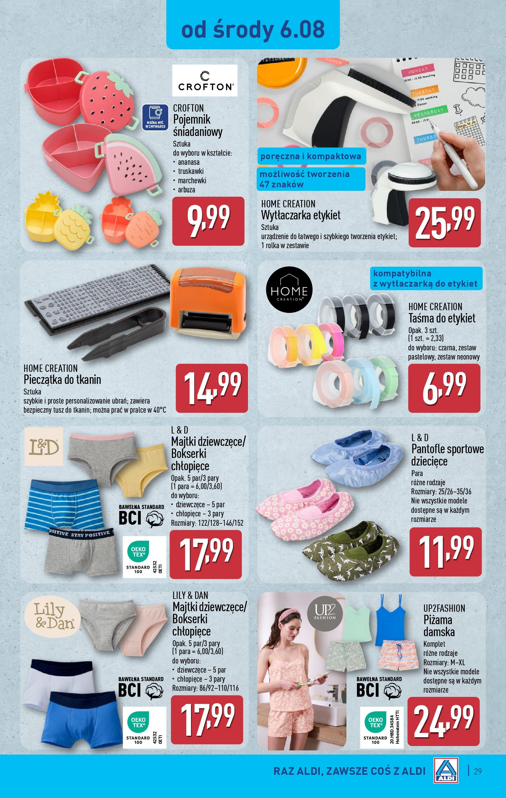 Aldi Gazetka od 04.08.2025 | Nowa PDF gazetka | Strona: 29 | Produkty: Majtki, Piżama, Bokserki, Truskawki Aldi Gazetka od 04.08.2025 - Ulotka PDF, promocje | Strona: 29 | Produkty: Majtki, Piżama, Bokserki, Truskawki