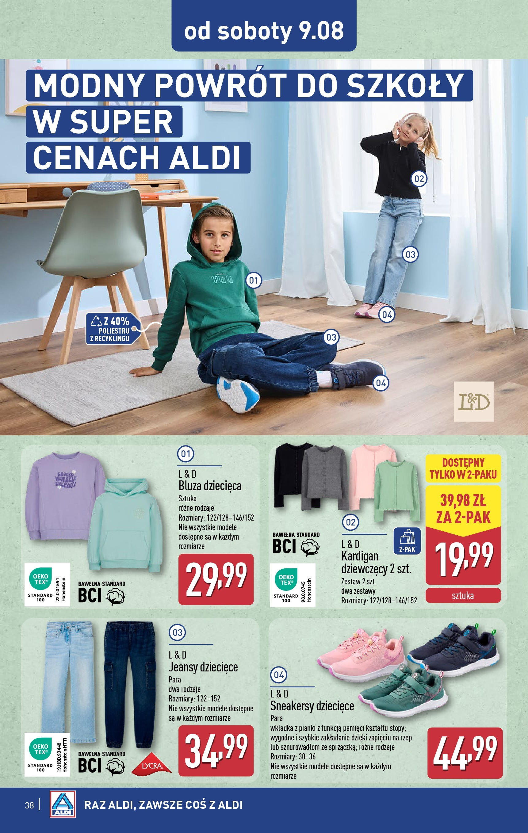 Aldi Gazetka od 04.08.2025 | Nowa PDF gazetka | Strona: 38 | Produkty: Kardigan, Pianki Aldi Gazetka od 04.08.2025 - Ulotka PDF, promocje | Strona: 38 | Produkty: Kardigan, Pianki