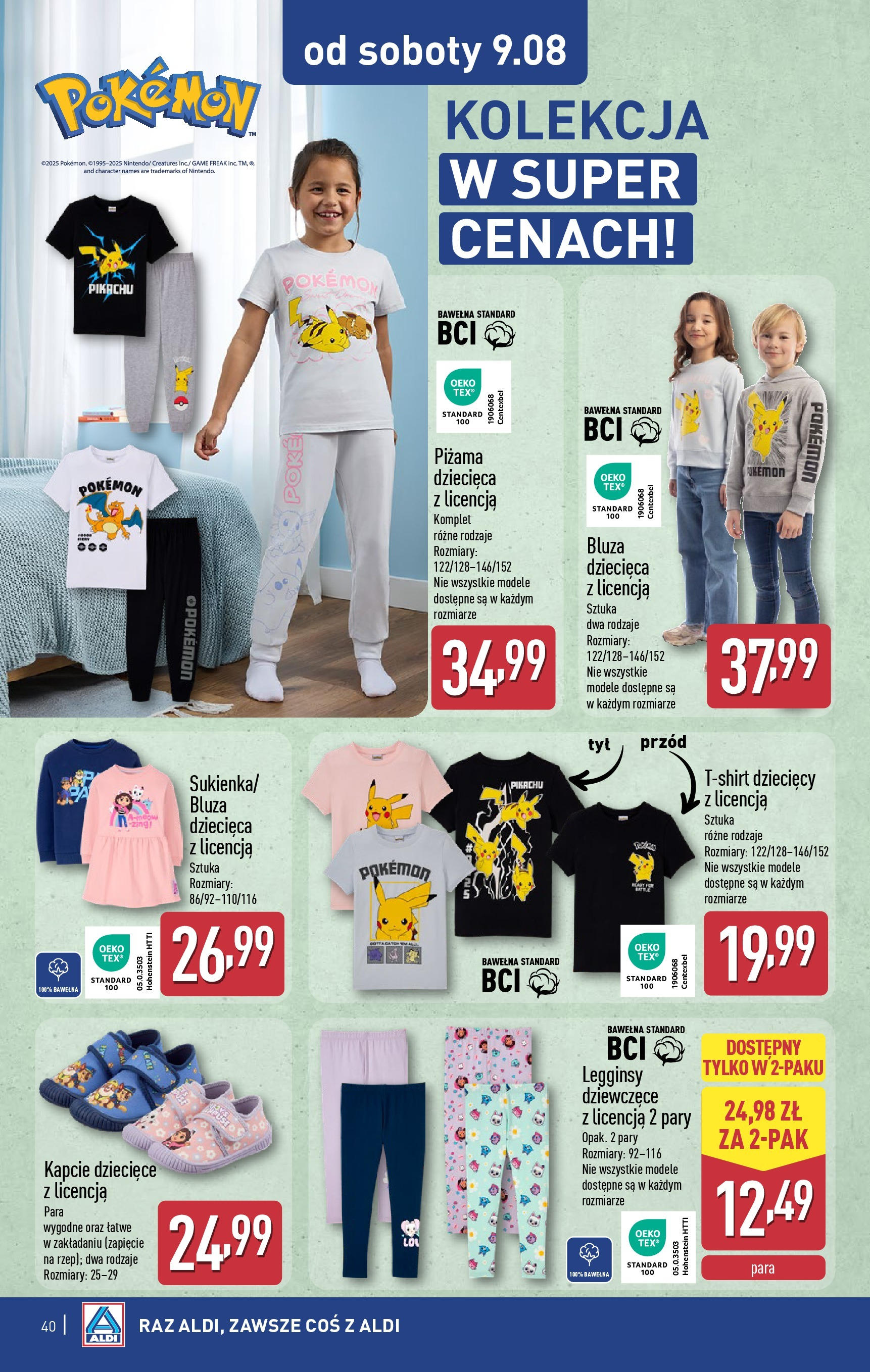 Aldi Gazetka od 04.08.2025 | Nowa PDF gazetka | Strona: 40 | Produkty: Piżama, Legginsy, Kapcie Aldi Gazetka od 04.08.2025 - Ulotka PDF, promocje | Strona: 40 | Produkty: Piżama, Legginsy, Kapcie