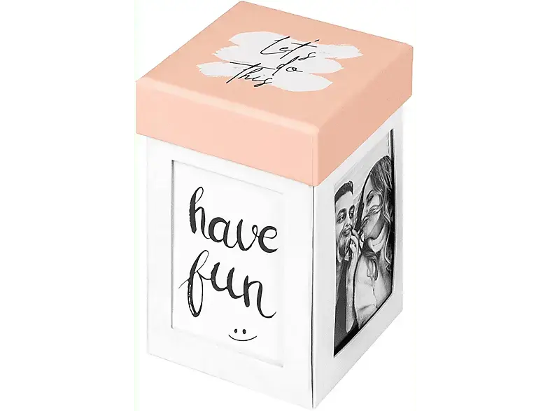 Walther Fotogeschenkbox Surprise, Explosionsbox für Instax-Bilder, Papier, Weiß