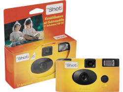 TopShot Einwegkamera 400 Flash, 27 Farbfotos, ISO 400, mit Blitz, Orange