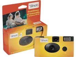 TopShot Einwegkamera 400 Flash, 27 Farbfotos, ISO 400, mit Blitz, Orange