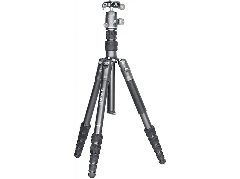 Benro Stativ Bat 15A mit VX20 Kugelkopf, Aluminium, Höhe bis 165.5cm, 14kg Zuladung, Grau
