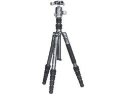 Benro Stativ Bat 05A mit VX20 Kugelkopf, Aluminium, Höhe bis 141.3cm, 10kg Zuladung, Grau