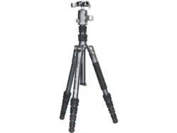 Benro Stativ Bat 05A mit VX20 Kugelkopf, Aluminium, Höhe bis 141.3cm, 10kg Zuladung, Grau