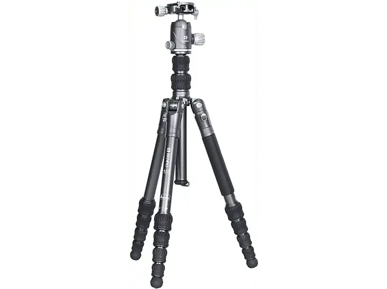 Benro Stativ Bat 05A mit VX20 Kugelkopf, Aluminium, Höhe bis 141.3cm, 10kg Zuladung, Grau