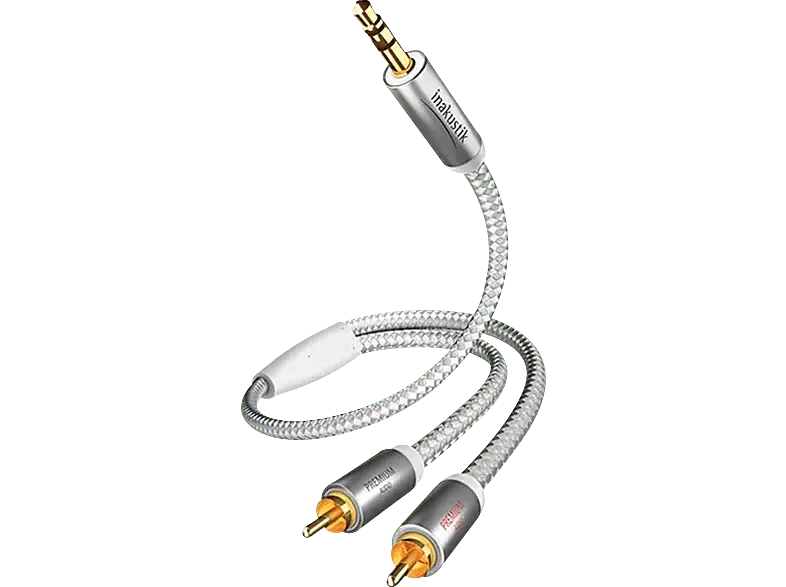 Inakustik Premium II MP3 Audiokabel 3.5 mm Klinke - 2 RCA 1.5 m, weiß/silber