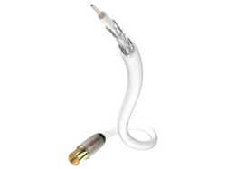 Inakustik Premium HDTV Antennenkabel Koax 100 dB 10 m, weiß
