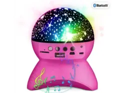 Patryfunlights Bluetooth-Partylautsprecher mit Nachtlichteffekten, pink; Bluetooth Lautsprecher