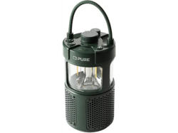 Pure Woodland Glow, wasserdichter Outdoor-Lautsprecher mit LED-Lampe, Grün; Bluetooth Lautsprecher