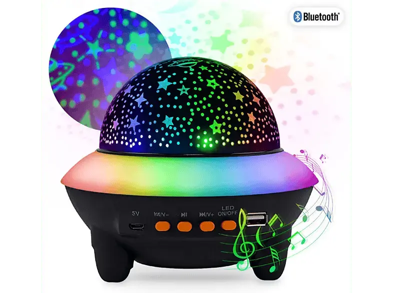 Patryfunlights Bluetooth UFO Starlight Party Lautsprecher; Bluetooth Lautsprecher