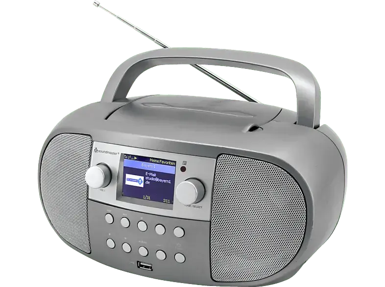 Soundmaster SCD7600TI Boombox mit Internet-/DAB-/UKW-Radio/CD/USB/BT; CD-Radio