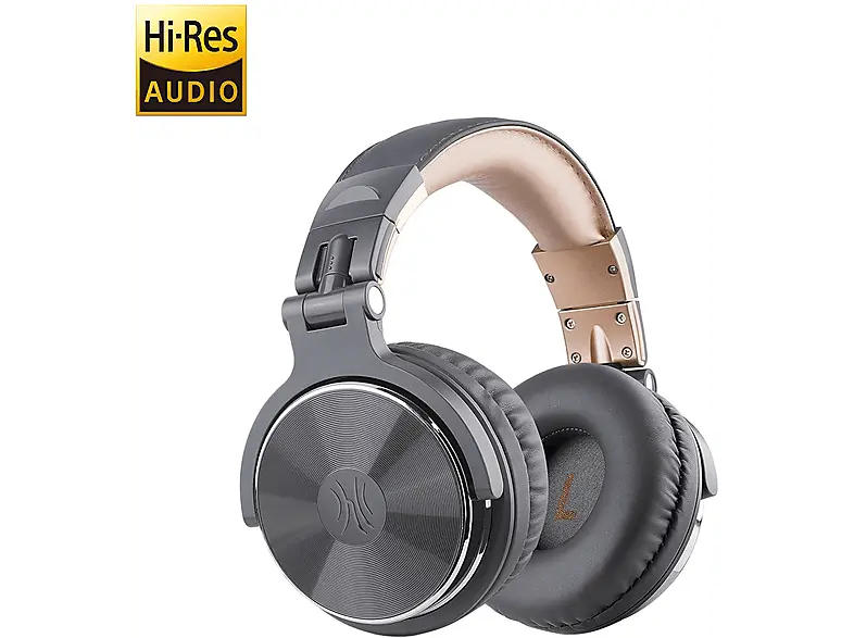OneOdio Pro-10 Over Ear Wired Headphones, Grau/Gold; Kopfhörer