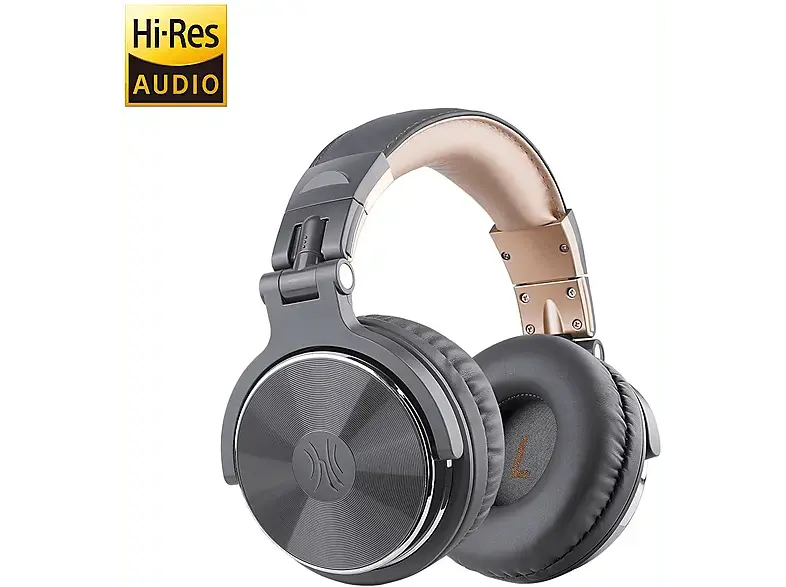 OneOdio Pro-10 Over Ear Wired Headphones, Grau/Gold; Kopfhörer