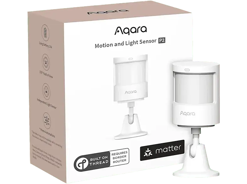 Aqara P2 Tür und Fenster Sensor; Bewegungs- und Lichtsensor